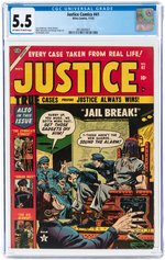 JUSTICE COMICS #41 NOVEMBER 1953 CGC 5.5 FINE-.