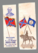 CONFEDERATE VETERANS RIBBON PAIR WITH LEE.