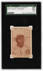 1923-24 TOMAS GUTIERREZ #18 OSCAR "HEAVY" JOHNSON SGC 20 FAIR 1.5.