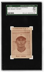 1923-24 TOMAS GUTIERREZ #20 SNAKE HENRY SGC 20 FAIR 1.5.