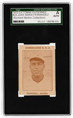 1923-24 TOMAS GUTIERREZ #24 JOSE MARIA FERNANDEZ SGC A (AUTHENTIC) (RICHARD MERKIN COLLECTION).