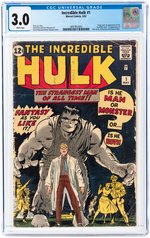 INCREDIBLE HULK #1 MAY 1962 CGC 3.0 GOOD/VG (FIRST INCREDIBLE HULK).