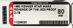 STAR WARS: REVENGE OF THE JEDI - TOO-ONEBEE (2-1B) PROOF CARD AFA 80 NM.