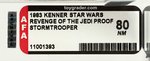 STAR WARS: REVENGE OF THE JEDI - STORMTROOPER PROOF CARD AFA 80 NM.