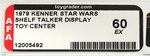 STAR WARS TOY CENTER SHELF TALKER POINT OF PURCHASE DISPLAY AFA 60 EX.