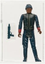 STAR WARS: THE EMPIRE STRIKES BACK - BESPIN GUARD (BLACK) FIRST SHOT LIGHT BROWN SKIN ACTION FIGURE AFA 75 EX+/NM.