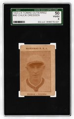 1923-24 TOMAS GUTIERREZ #40 CHUCK DRESSEN SGC 50 VG/EX 4.