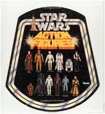 STAR WARS ACTION FIGURES 1977 BELL HANGER ADVERTISING STORE DISPLAY SIGN AFA 70 EX+.