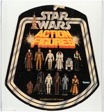 STAR WARS ACTION FIGURES 1977 BELL HANGER ADVERTISING STORE DISPLAY SIGN AFA 70 EX+.