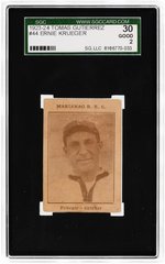 1923-24 TOMAS GUTIERREZ #44 ERNIE KRUEGER SGC 30 GOOD 2.