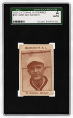 1923-24 TOMAS GUTIERREZ #56 HANK SCHREIBER SGC A (AUTHENTIC).