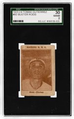 1923-24 TOMAS GUTIERREZ #60 BUSTER ROSS SGC 30 GOOD 2.