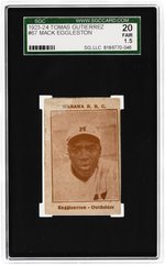 1923-24 TOMAS GUTIERREZ #67 MACK EGGLESTON SGC 20 FAIR 1.5.