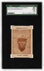 1923-24 TOMAS GUTIERREZ #78 EDGARD WESLEY SGC 20 FAIR 1.5.