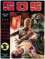 SOS #39 SPANISH HORROR COMIC BOOK COVER ORIGINAL ART.