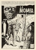 SOS #39 SPANISH HORROR COMIC BOOK COVER ORIGINAL ART.