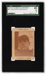 1923-24 TOMAS GUTIERREZ #81 VALENTIN GONZALEZ SGC 40 VG 3.