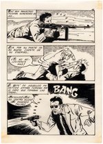 THE MAN FROM U.N.C.L.E. SPANISH VERSION (C.P.L.) COMPLETE ORIGINAL ART FOR ISSUE INCLUDING PAINTED COVER ALL BY ETIENNE.