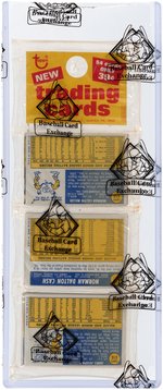 1970 TOPPS BASEBALL SERIES 6 UNOPENED RACK PACK BBCE CERTIFIED.