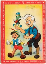 PINOCCHIO COMPLETE SPANISH CARD ALBUM AND CARD ORIGINAL ART LOT.