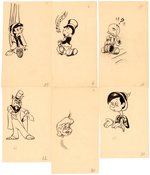 PINOCCHIO COMPLETE SPANISH CARD ALBUM AND CARD ORIGINAL ART LOT.