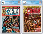 CONAN THE BARBARIAN #23 & #24 CGC 7.5 VF- PAIR (FIRST RED SONJA).