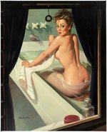 AFTER GIL ELVGREN "JEEPERS CREEPERS" PIN-UP RECREATION ORIGINAL ART BY CELESTE.