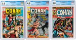 CONAN THE BARBARIAN BRONZE AGE LARGE LOT INCLUDING CGC TRIO OF #2, 3, 23.