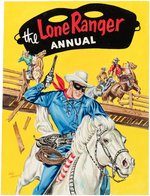 THE LONE RANGER ENGLISH COMIC BOOK COVER ORIGINAL ART BY WALT HOWARTH.
