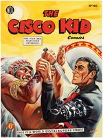 THE CISCO KID #40 ENGLISH COMIC BOOK COVER ORIGINAL ART BY WALT HOWARTH.