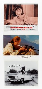 JAMES BOND AUTOGRAPH LOT OF 27 PHOTOS, MOSTLY BOND GIRLS.