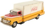 COCA-COLA ROUTE BATTERY OPERATED TIN TRUCK IN BOX.