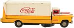 COCA-COLA ROUTE BATTERY OPERATED TIN TRUCK IN BOX.