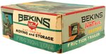 BEKINS VAN LINES DUAL TRAILER FRICTION POWERED TIN TRUCK IN BOX.