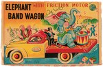 ELEPHANT BAND WAGON FRICTION POWERED TIN TRUCK IN BOX.