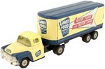 GIANT FOOD STORES FRICTION POWERED TIN TRUCK W/TRAILER.