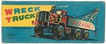 WRECK TRUCK SERVICE FRICTION POWERED TIN TRUCK IN BOX.