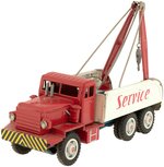 WRECK TRUCK SERVICE FRICTION POWERED TIN TRUCK IN BOX.