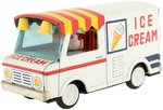 ICE CREAM TRUCK FRICTION POWERED TIN DELIVERY TRUCK IN BOX.