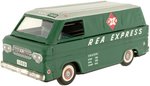 CORVAIR REA EXPRESS FRICTION POWERED TIN TRUCK IN BOX.