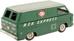 CORVAIR REA EXPRESS FRICTION POWERED TIN TRUCK IN BOX.