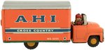 A.H.I. CROSS COUNTRY FRICTION POWERED TIN VAN TRUCK IN BOX.