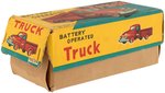 G.B.C. BATTERY OPERATED TIN PICKUP TRUCK IN BOX.