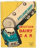 EXCLUSIVE DAIRIES FRICTION POWERED TIN MILK TANKER TRUCK IN BOX.