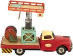 TELEPHONE COMPANY SERVICE FRICTION POWERED TIN TRUCK IN BOX.