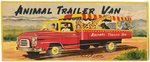 ANIMAL TRAILER VAN FRICTION POWERED TIN TRUCK IN BOX.