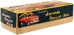 ANIMAL TRAILER VAN FRICTION POWERED TIN TRUCK IN BOX.