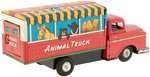 ANIMAL TRAILER VAN FRICTION POWERED TIN TRUCK IN BOX.