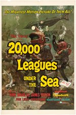 20,000 LEAGUES UNDER THE SEA ONE-SHEET MOVIE POSTER.