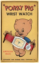 PORKY PIG WRIST WATCH BOXED.